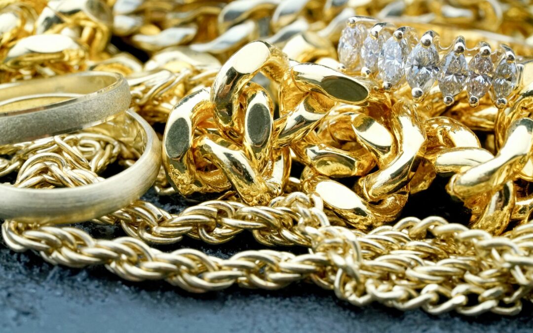 Gold jewelry pile